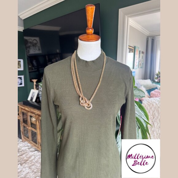 Catherine Olive Green Fitted Dress - Picture 4 of 9